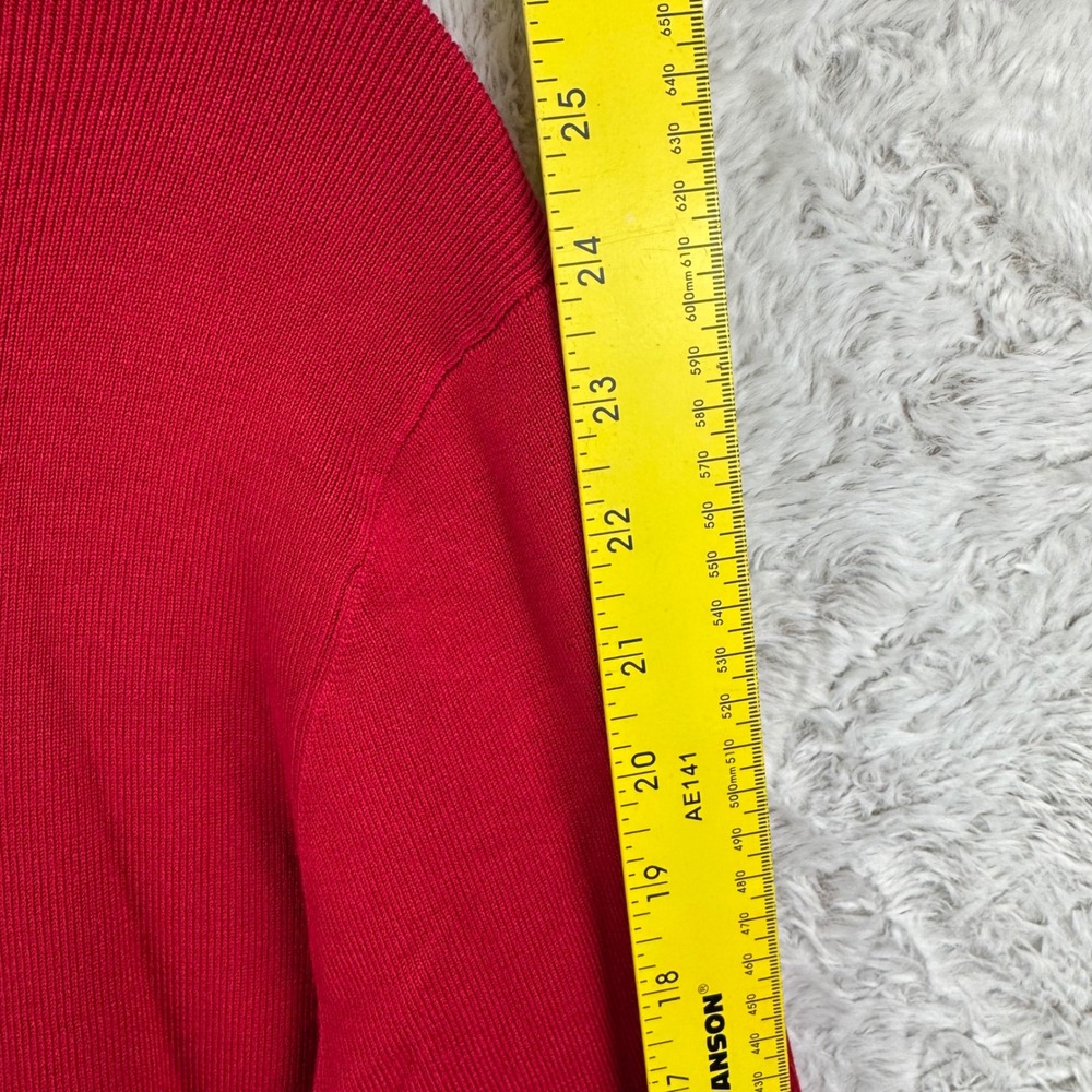 Chico's Turtleneck Sweater 3 Womens XL Red Office Classic Layering Holiday Cozy - Picture 8 of 11